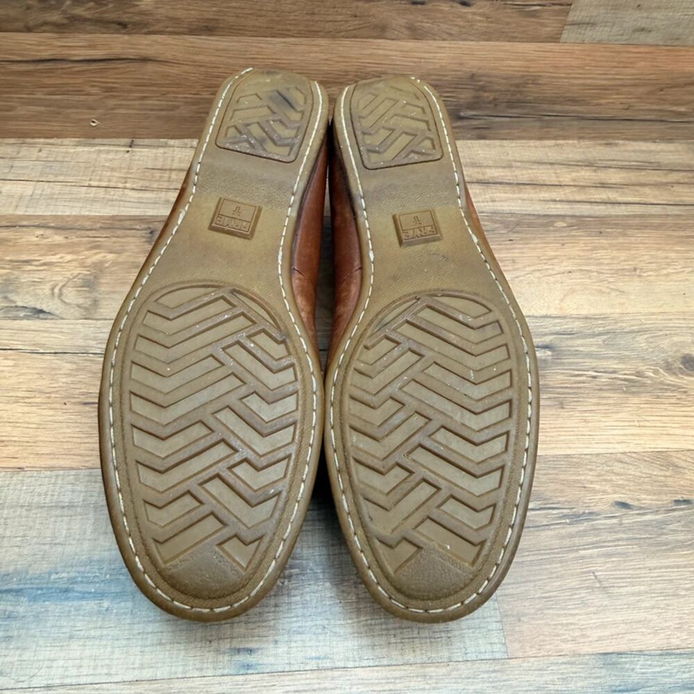 Frye Loafers Men's 11.5 Tan Brown Distressed Leather Driver Moccasin - Picture 5 of 8